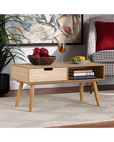 Baxton Studio Nadra 1-Drawer Coffee Table Home 2 Baxton Studio Nadra 1-Drawer Coffee Table Home - Image 2