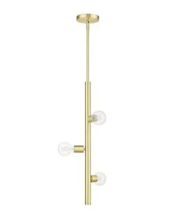 Livex Lighting Bannister Brass 3 Light Pendant Home