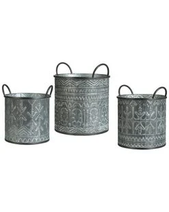 Murphy Set Of 3 Galvanized Buckets Home
