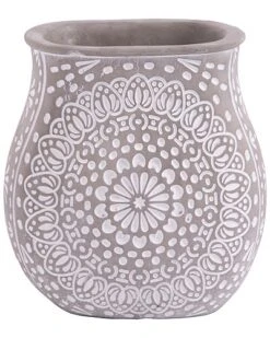 7.5in Oval Embossed Utensil Crock