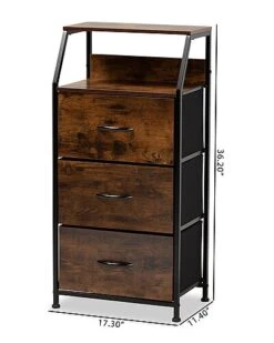 Baxton Studio Jacop Modern Industrial 3-Drawer Storage Cabinet Home 5 Baxton Studio Jacop Modern Industrial 3-Drawer Storage Cabinet Home -Home Furnishing Store 3050183734 RLLD 3