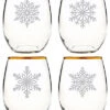 4pk Stemless Wine Glasses Home