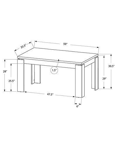 Monarch Specialties Dining Table Home 3 Monarch Specialties Dining Table Home - Image 3