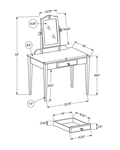 Monarch Specialties Vanity Home 3 Monarch Specialties Vanity Home - Image 3