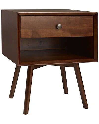 Mid Century 1-Drawer Solid Wood Nightstand Home 1 Mid Century 1-Drawer Solid Wood Nightstand Home
