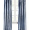Ticking Stripe Pole Top Curtain Panel Pair Window Dressing Home