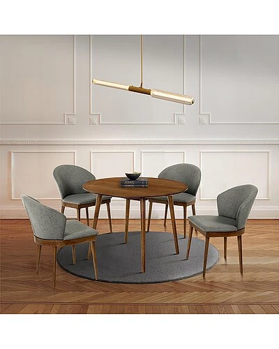 Juno Walnut Wood Dining Side Chairs, Set Of 2 Home 5 Juno Walnut Wood Dining Side Chairs, Set Of 2 Home - Image 5