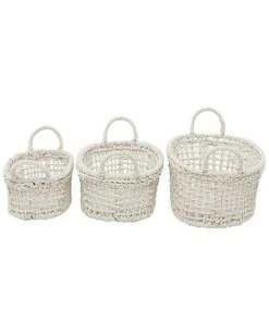 Set Of 3 Cotton Bohemian Storage Baskets Home -Home Furnishing Store 3050228255 RLLD 4