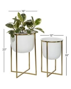 By Cosmopolitan Set Of 2 Planters Home -Home Furnishing Store 3050229084 RLLD 3