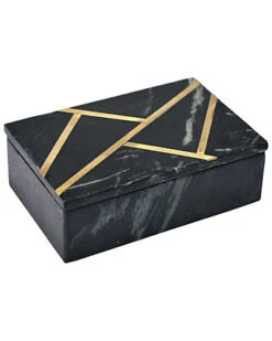 Marble & Brass Inlay Box