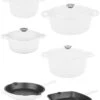 BergHOFF Neo 10pc Cast Iron White Cookware Set Home