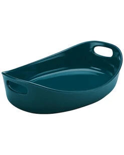 Stoneware Bubble & Brown Oval Baker Home