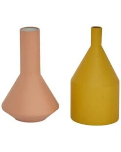 Set Of 2 Multi Colored Metal Rustic Vases Home 5 Set Of 2 Multi Colored Metal Rustic Vases Home -Home Furnishing Store 3050283461 RLLD 3