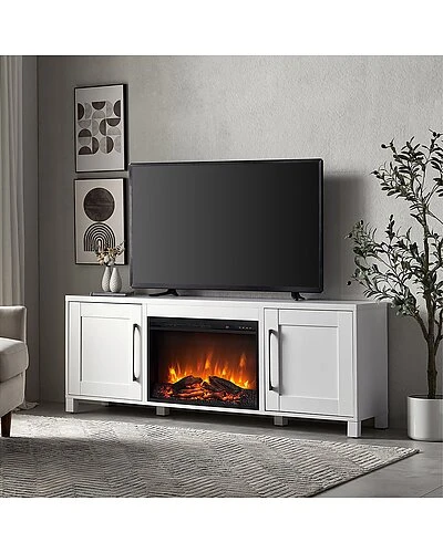 Chabot Rectangular Tv Stand With 26in Log Fireplace For Tv'S Up To 80In Home 2 Chabot Rectangular Tv Stand With 26in Log Fireplace For Tv'S Up To 80In Home - Image 2