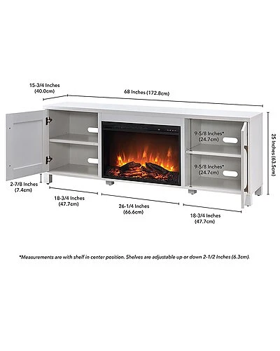 Chabot Rectangular Tv Stand With 26in Log Fireplace For Tv'S Up To 80In Home 3 Chabot Rectangular Tv Stand With 26in Log Fireplace For Tv'S Up To 80In Home - Image 3