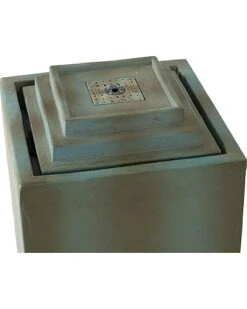 Tall Column With Step Detail Patio Fountain 6 Tall Column With Step Detail Patio Fountain -Home Furnishing Store 3050305725 RLLD 3