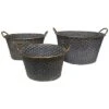 Seneca Oval Metal Planters With Band