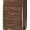 Baxton Studio Cormac 5-Drawer Storage Chest Home