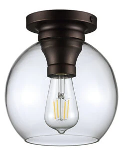 Tlas 7.75in Metal Glass LED Flush Mount Home