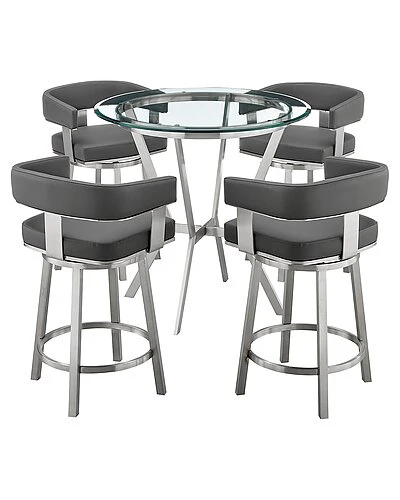 Naomi And Lorin 5pc Counter Height Dining Set Home 1 Naomi And Lorin 5pc Counter Height Dining Set Home