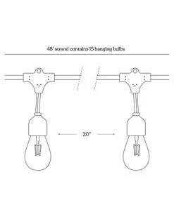 Ambience Pro 48' 15 Bulb LED Solar Powered Hanging String Lights Home -Home Furnishing Store 3050333641 RLLD 3