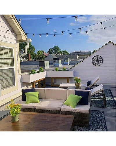 Ambience Pro 24' 12 Bulb LED Solar Powered String Lights Home 2 Ambience Pro 24' 12 Bulb LED Solar Powered String Lights Home - Image 2