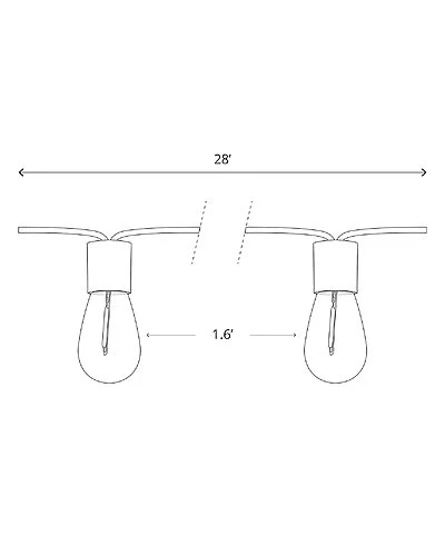 Glow 28' 12 Bulb LED Solar Powered String Lights Home 3 Glow 28' 12 Bulb LED Solar Powered String Lights Home - Image 3