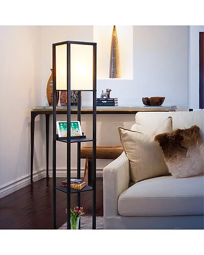 Maxwell LED Wireless Charging Shelf Floor Lamp Home 2 Maxwell LED Wireless Charging Shelf Floor Lamp Home - Image 2