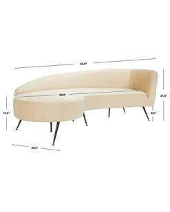 Evangeline Velvet Parisian Sofa Home -Home Furnishing Store 3050337878 RLLD 3
