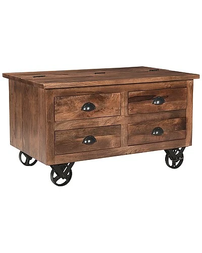 Coast To Coast Woodside Four-Drawer Castered Storage Cocktail Home 1 Coast To Coast Woodside Four-Drawer Castered Storage Cocktail Home