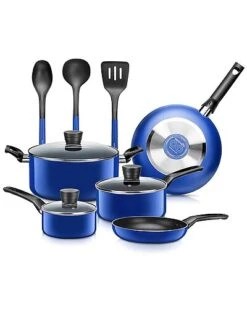 11pc Blue Cookware Set Home