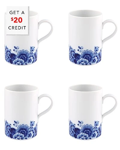 Blue Ming Mugs (Set Of 4) With $20 Credit Home 1 Blue Ming Mugs (Set Of 4) With $20 Credit Home
