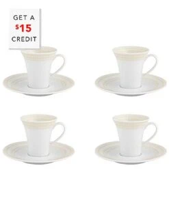 Ivory Coffee Cup And Saucers (Set Of 4) With $15 Credit Home