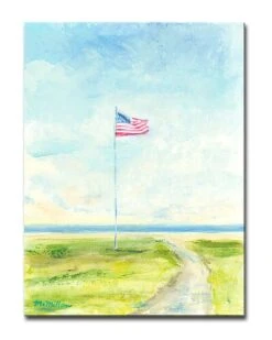 Meet You At The Flag Wrapped Canvas Wall Art By Dana McMillan Home