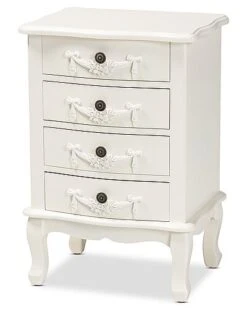 Baxton Studio Callen Wood 4-Drawer Nightstand Home