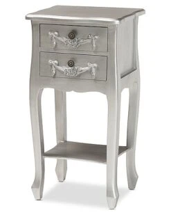 Baxton Studio Eliya Brushed Wood 2-Drawer Nightstand Home