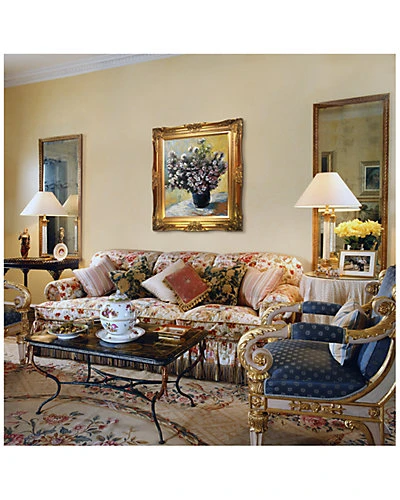 "Vase Of Flowers" Hand-Painted Oil Reproduction Home 2 "Vase Of Flowers" Hand-Painted Oil Reproduction Home - Image 2