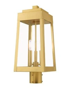 Livex Lighting 3-Light Satin Brass Outdoor Post Top Lantern Home -Home Furnishing Store 3050383656 RLLD 3