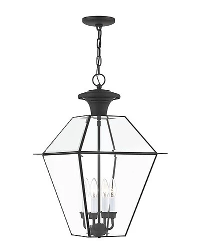 Livex Lighting 4-Light Black Outdoor Pendant Lantern Home 1 Livex Lighting 4-Light Black Outdoor Pendant Lantern Home
