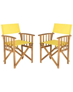 Safavieh Laguna Outdoor Set Of Two Director Chairs Home