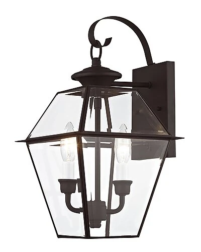 Livex Lighting 2-Light Bronze Outdoor Wall Lantern Home 1 Livex Lighting 2-Light Bronze Outdoor Wall Lantern Home