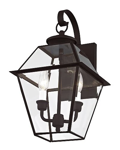 Livex Lighting 2-Light Bronze Outdoor Wall Lantern Home 2 Livex Lighting 2-Light Bronze Outdoor Wall Lantern Home - Image 2