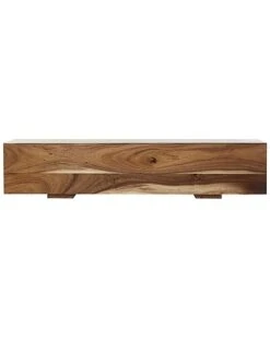 Contemporary Block Wood Bench Home