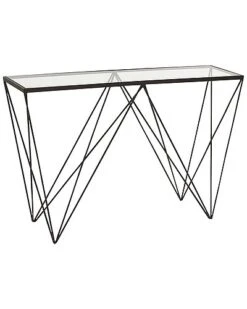 Modern Black Metal Console Table Home