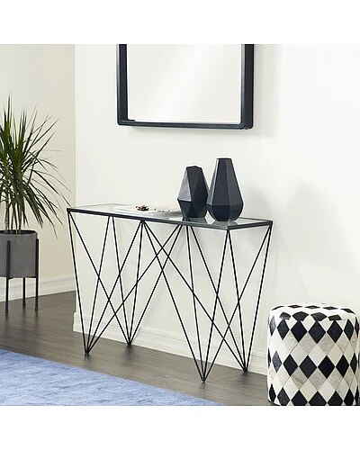 Modern Black Metal Console Table Home 2 Modern Black Metal Console Table Home - Image 2