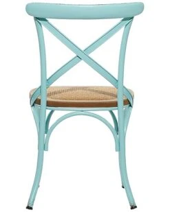 Farmhouse Solid Blue Metal Dining Chair Home -Home Furnishing Store 3050426038 RLLD 5