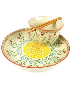 Lla Red Ramen Bowl And Dinner Bowl Set Home
