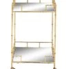 Gold Iron Traditional Bar Cart Home