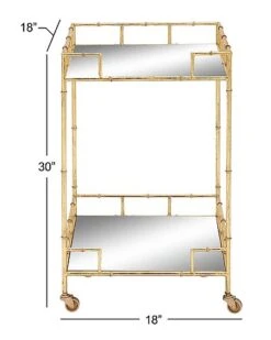 Gold Iron Traditional Bar Cart Home 6 Gold Iron Traditional Bar Cart Home -Home Furnishing Store 3050438093 RLLD 3