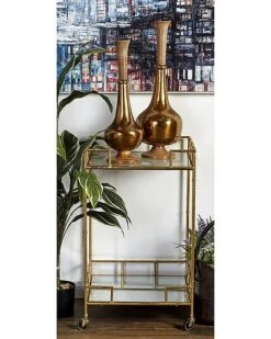 Gold Iron Traditional Bar Cart Home 7 Gold Iron Traditional Bar Cart Home -Home Furnishing Store 3050438093 RLLD 4